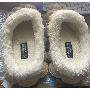 Bubble Slide  Chunky Slipper Warm Funny Lychee‎ Size 8 Beige Slip On Winter